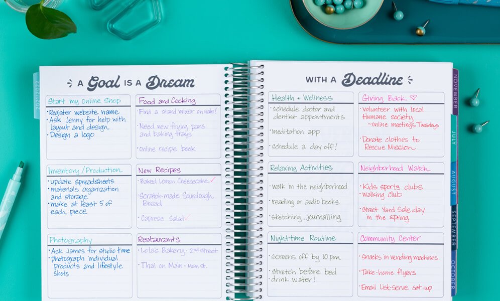 How does a planner help you reach your goals